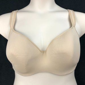 Cacique 40DDD Beige Underwire Full Coverage Modest Bra Comfort Strap Lined